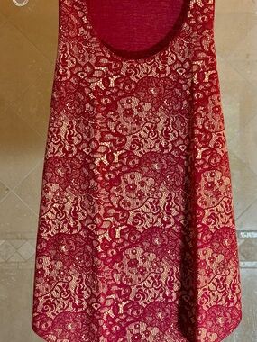 Red Fit-and-Flare Tank